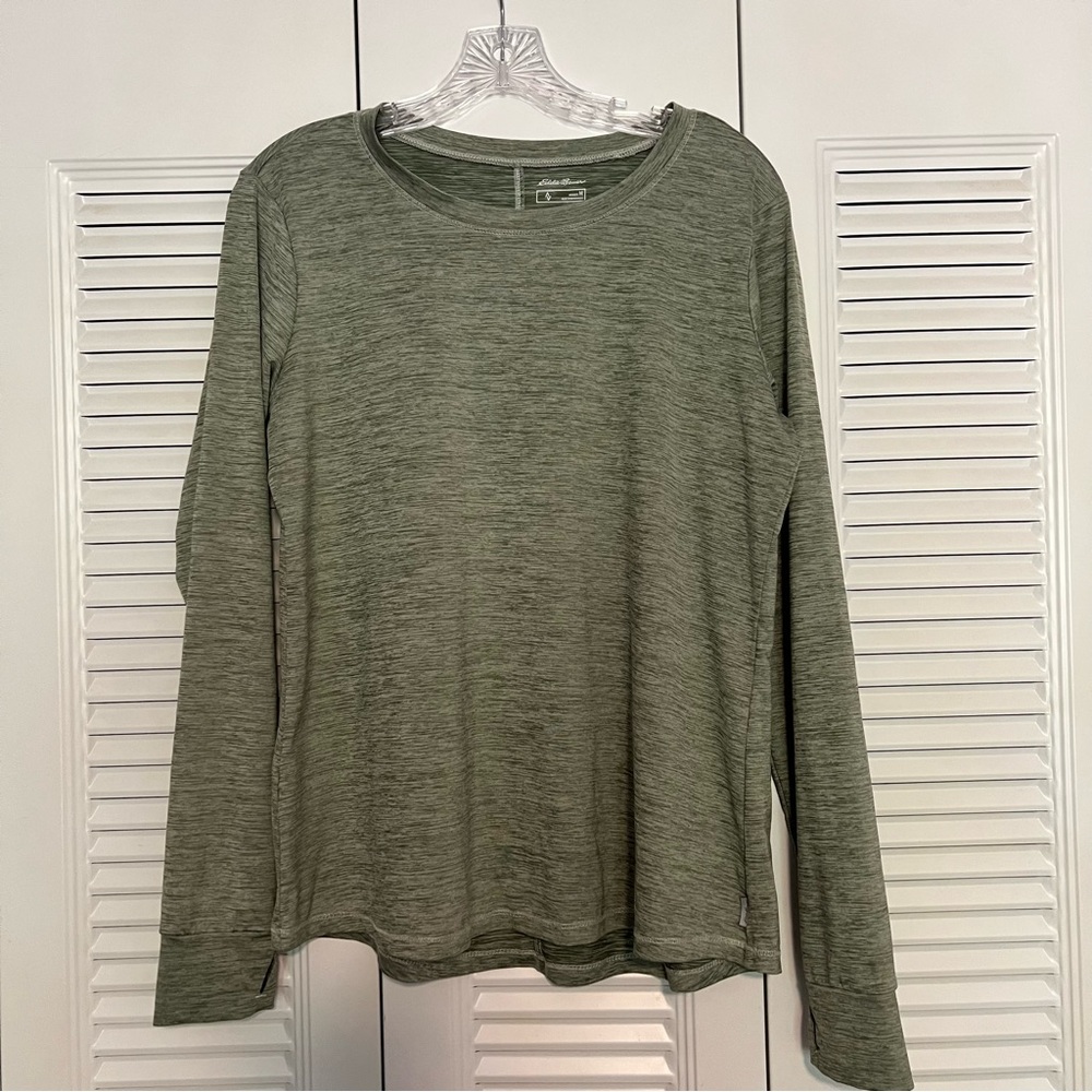 Eddie Bauer Olive Long Sleeve Sweatshirt